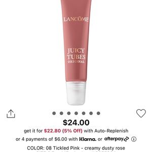 Lancôme Juicy Tubes Original in “Tickled Pick” — Brand new